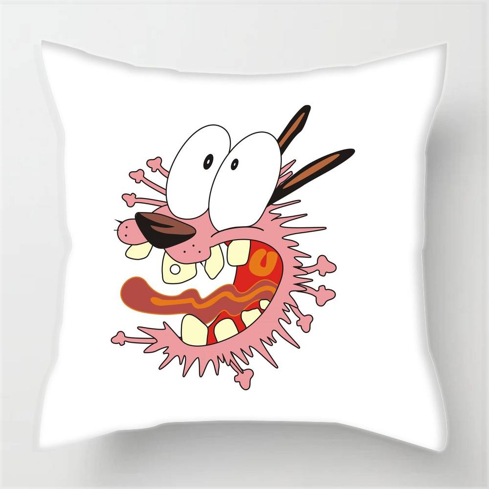 

Pillowcases cushion covers living room sofas home decor gifts The Cartoon C-Cowardlys Dog anime 12x12Inch