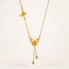 Elegant Butterfly Tassel Necklace: Luxurious Chinese Design, High-End Pendant & Simple Clavicle Chain