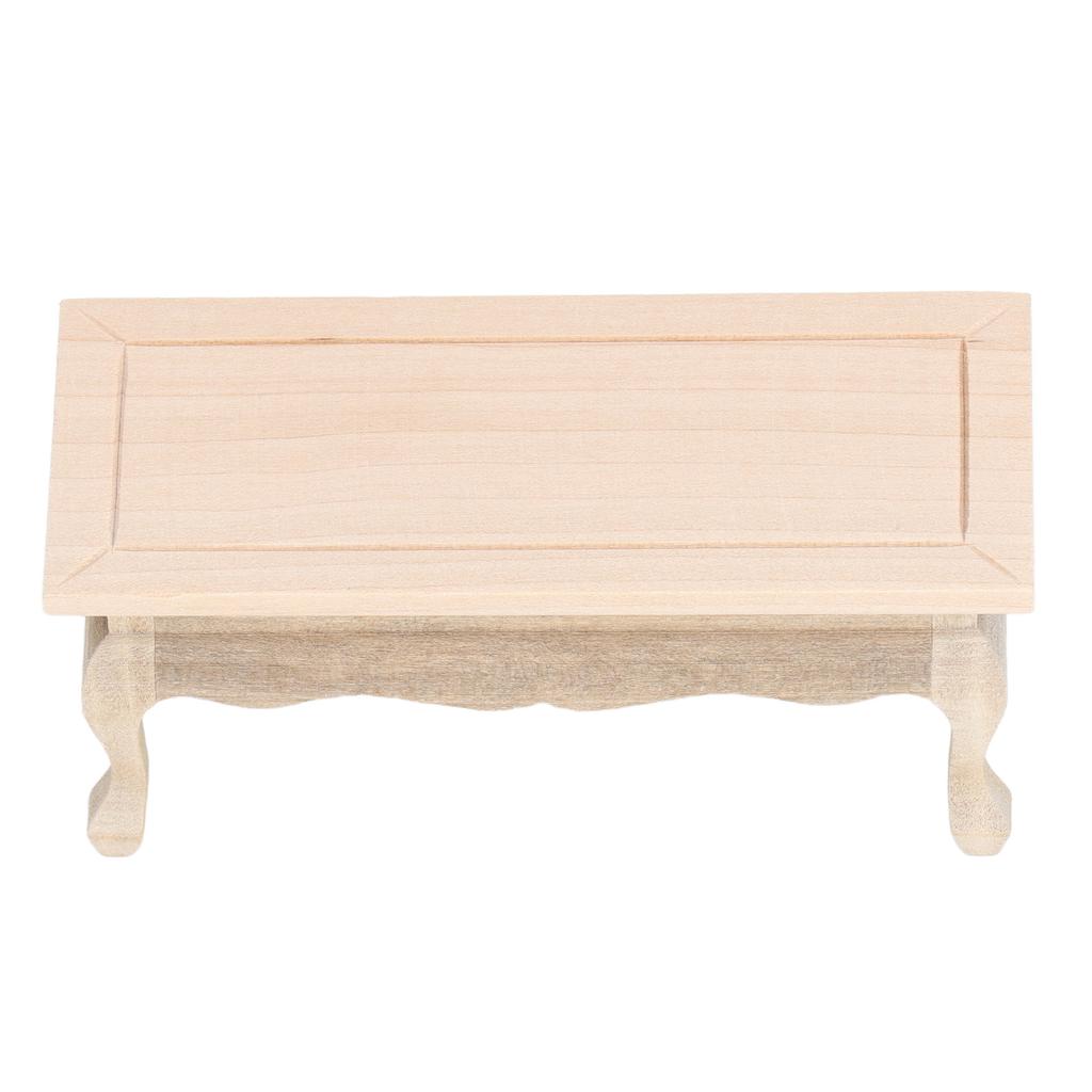 1:12 Dollhouse Tea Table Plain Wooden Miniature Coffee Table Furniture Accessories DIY Pretend Play