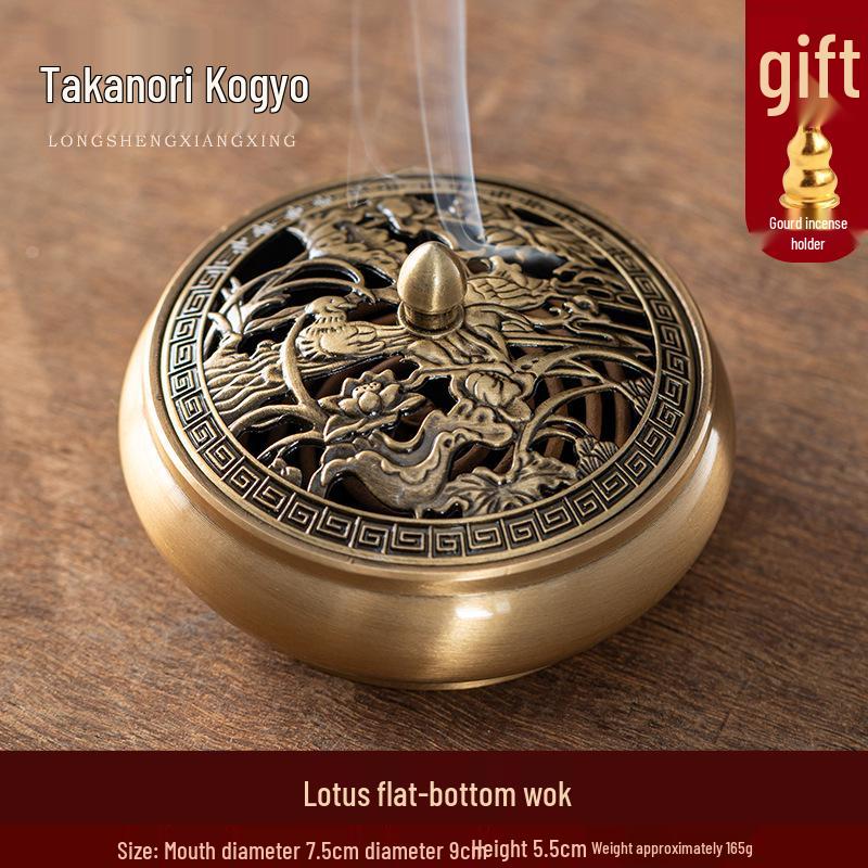 Antique Bronze Incense Burner for Indoor Use - Three-Legged Chinese Zen Aloeswood & Sandalwood Burner for Tea Ceremony & Aromatherapy.