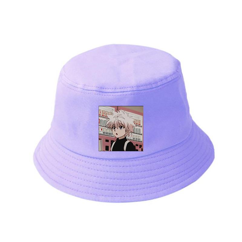 Hunter X Hunter Printed Summer Hat Women Unisex Panama Bucket Cap The Design Flat Visor Zoldyck Hisoka 90s Anime  Fisherman Hat