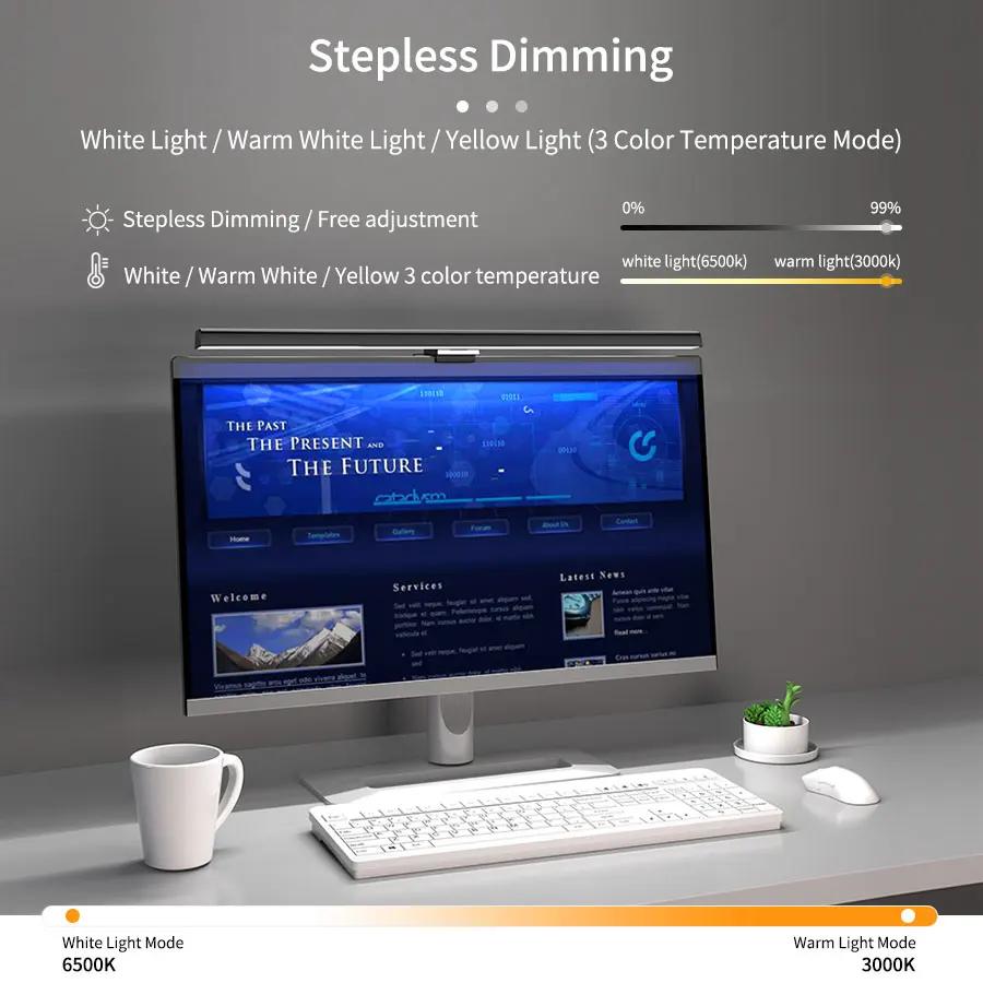 USB LED Desk Lamp Monitor Light Bar Touch Control Computer Monitor Table Lamps Eye Caring Office Study Screen Hanging Lights