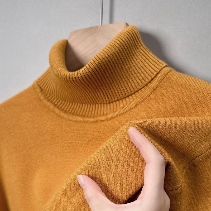 

Men s 500g Thick High-Neck Knitted Sweater - Winter Warm Base Layer for Middle-Aged & Young Men 2XL