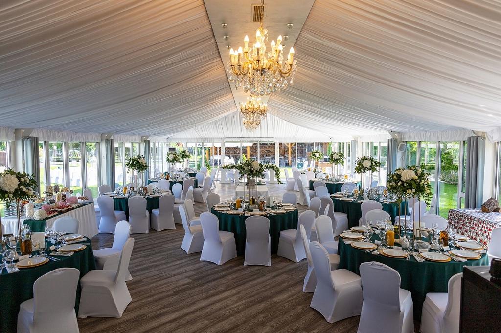 Green Tablecloth Round 320Cm Wedding Banquet