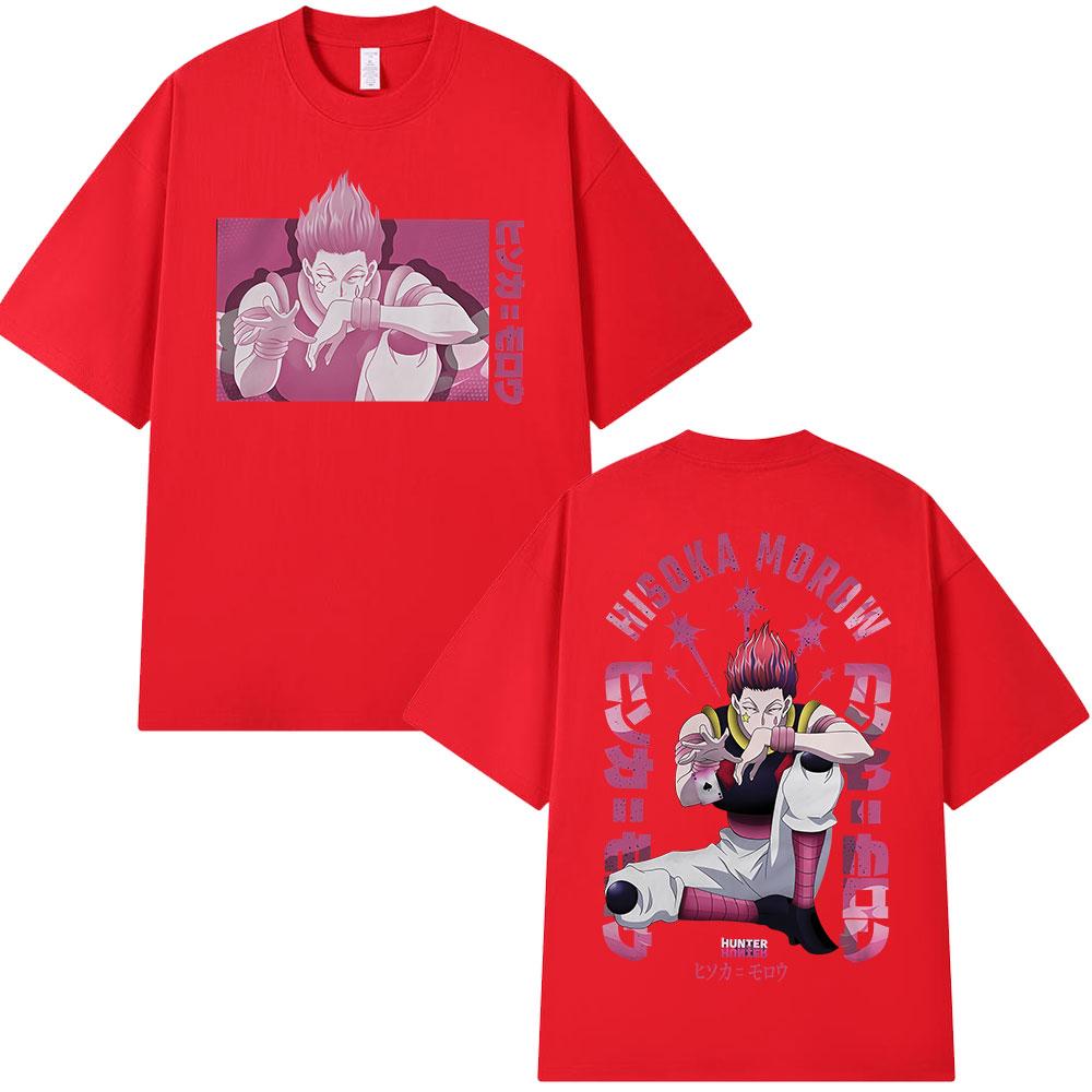 Anime Hunter X Hunter Hisoka Morow T-shirts Unisex s Women Clothing Fashion Cotton Short Sleeve Oversized T Shirts Tops Streetwear S