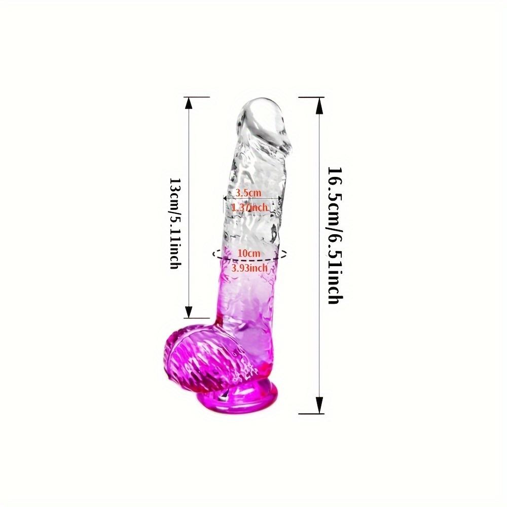 Cute Purple Clear Realistic Anal Plug Toy - Unisex Anal Dilator for Men Women, Pleasure Stimulation Massager
