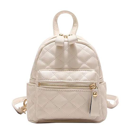 SURCHAR Women s PU Leather Backpack, Mini Backpack, Daypack, Small, Popular, Stylish, Cute Bag for Commuting and School