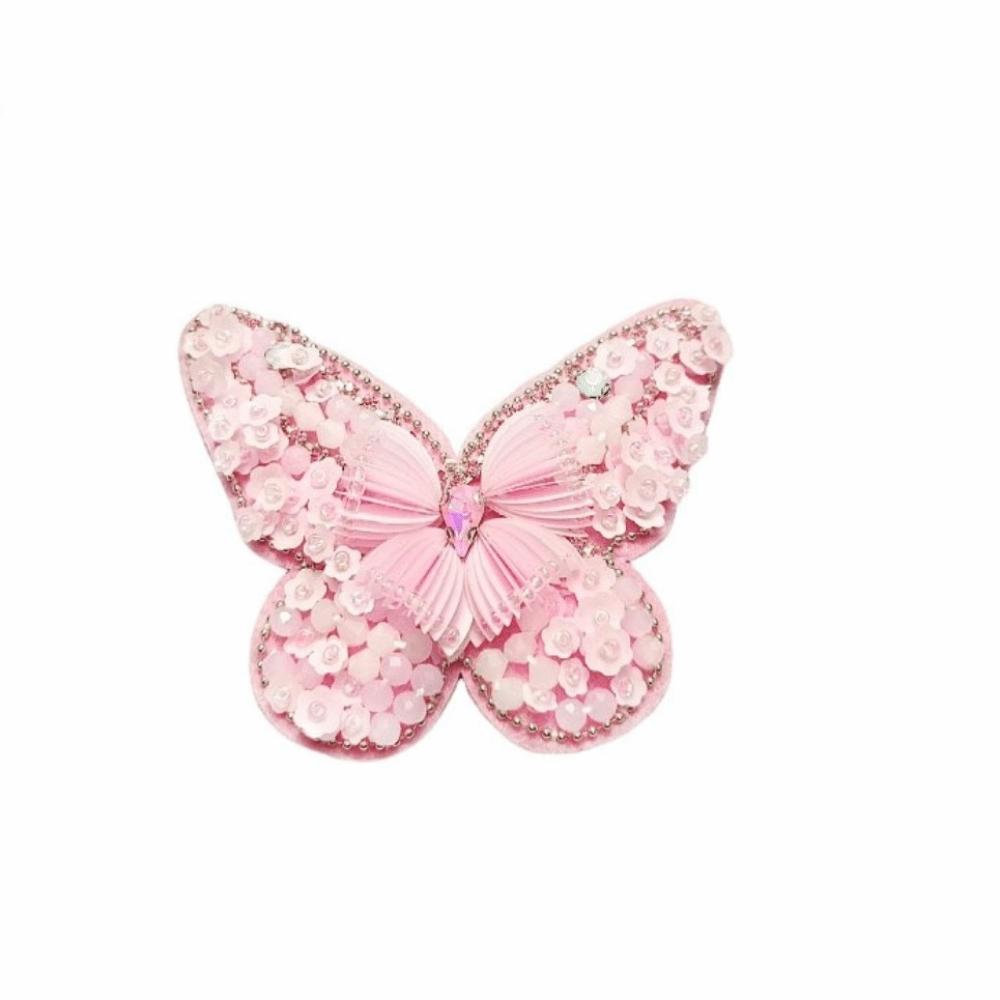 DIY Beaded Butterfly Appliques Handmade Sequin Patch New Clothing Decoration Patch Bag Decoration