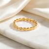 Women's 18K Colorfast Stainless Steel Cross Ring - 2026 Luxury Style, Simple High-End Plain Band, Versatile and Durable.
