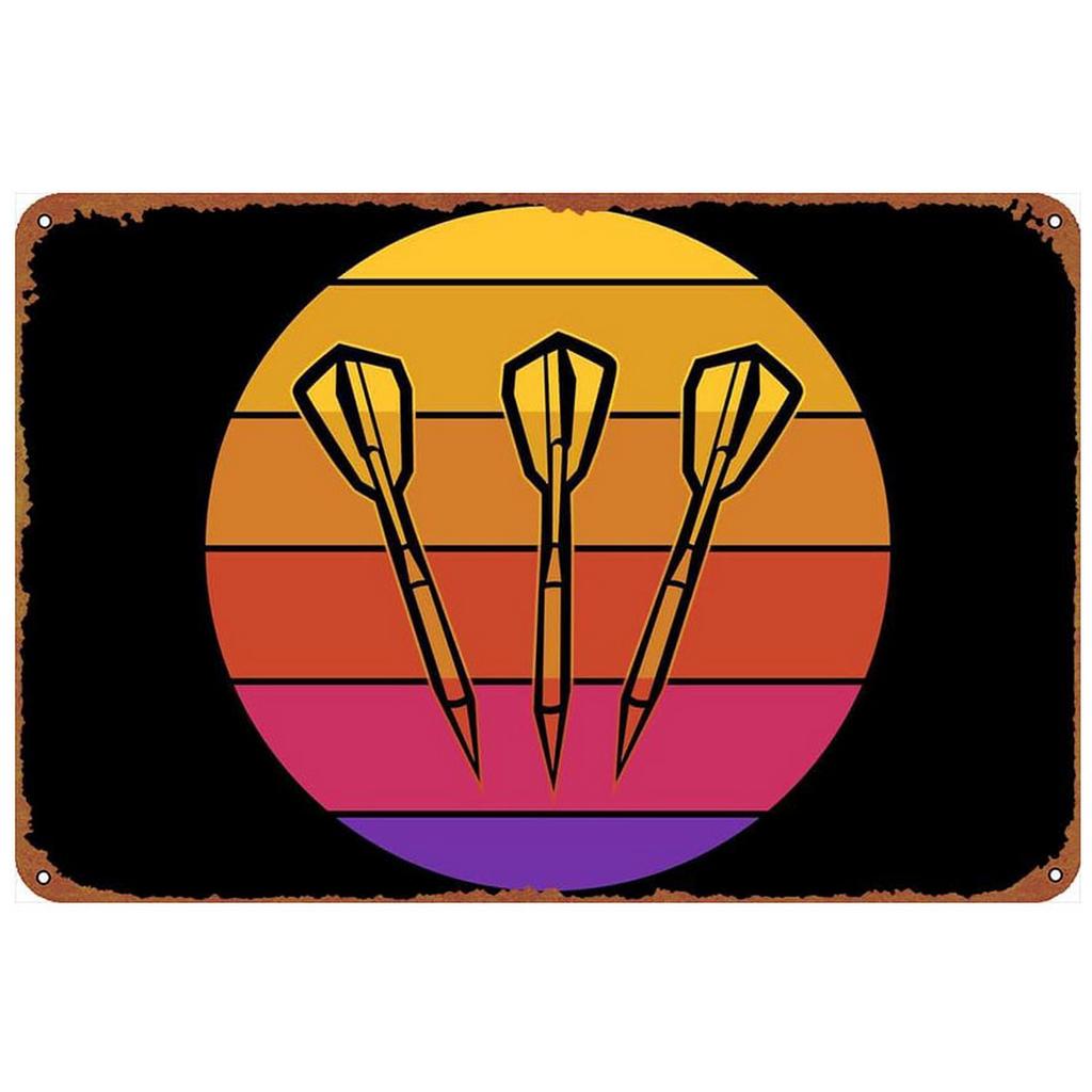 Darts Metal Tin Sign Jusit The Tip Wall Decoration Plaque Vintage Poster Iron Painting for Man Cave Home Cafe Game Room Club
