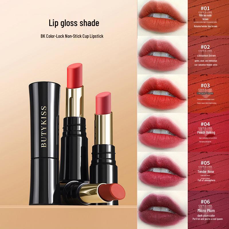 Soft Mist Non-Stick Waterproof Matte Lipstick - Moisturizing & Long-Lasting Velvet Hydrating Lip Gloss