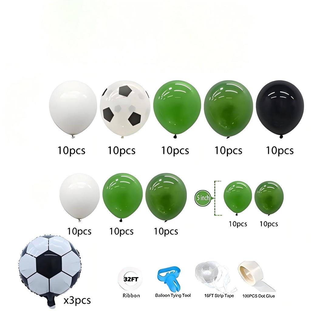 World  Soccer Theme Party  Set – Birthday Celebration Soccer Trophy  Garland Decoration