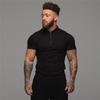 Muscleguys New Arrival Men Zip Polo Tees Cotton Fitness Polo T-Shirt  Fashion Brand Short Sleeve Gym Bodybuilding Clothing