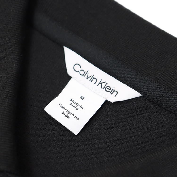 Polo Shirt MICRO WAFFLE POLO 40QC235 Black [Calvin Klein] Men's Short-Sleeve (Color (UB1)) (Size L) [Item]