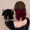 Elegant Velvet Red Preals Hair Clips Bowknow Bridal Hair Accessories Women Headwear Spring Barrette Hair Styling Accessories