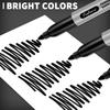 Black Permanent Markers Bulk Fine Point, Fine Tip Markers Set, Quick Drying and Fade Resistant, Works on Wood, Plastic, Paper, Metal for Classroom,
