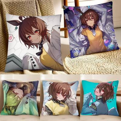 Agnes Tachyon Hot Anime Umamusume Pillow Case Square Pillow Bedroom Sofa Leisure Comfort Cushion Car Home Decoration