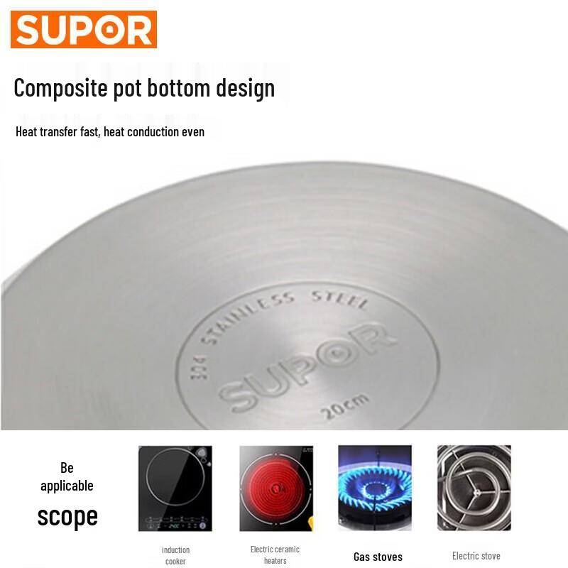SUPOR 304 Stainless Steel Soup Pot