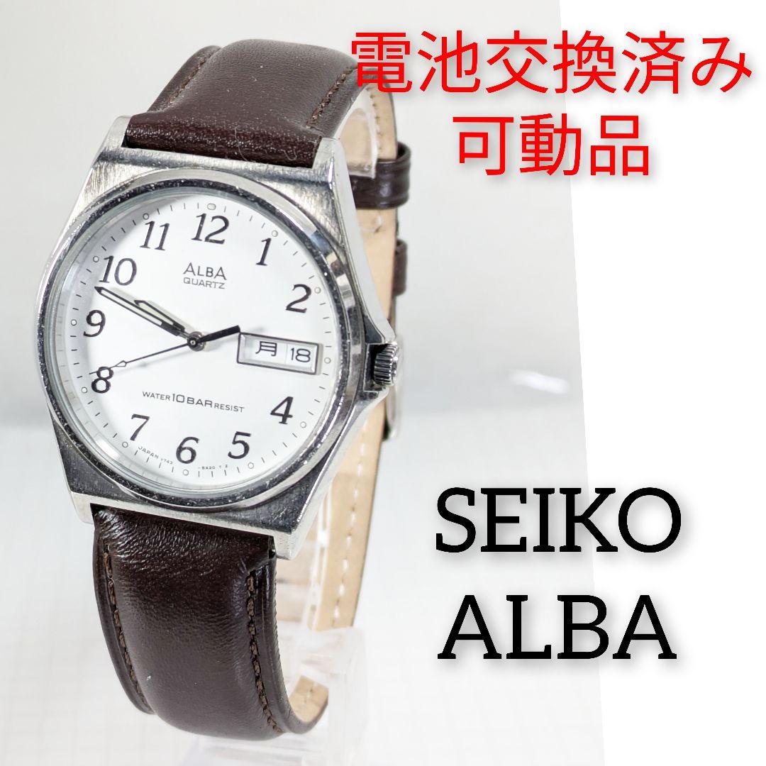 

[USED] SEIKO ALBA Men s Watch E-83, Battery Strap Replaced, Working