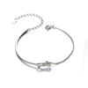 Bow Half Bracelet Bracelet Female Korean Versatile Niche Exquisite High-end Ins Style Jewelry Female