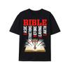 European Sizes Soft, Breathable Vibrant Bible and Cross Print T-Shirt for Men - Casual Short Sleeve Crew Neck Tee for Summer, Spring