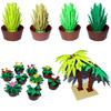 MOC Construction Bricks City Street Potted Plants Tree Stem Grass Flower Pot House Garden Accessories Blocks 6064 30176 30239 4727