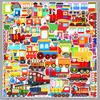 50 Little Train Graffiti Stickers: Creative Cartoon Decor for Notebooks, Water Bottles, Helmets