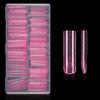 140Pcs/box with Scale Quick Building Gel Mold Square Extended Nail Plate  French Manicure Tools