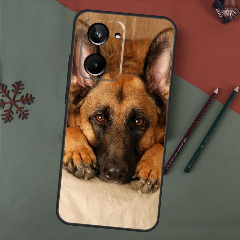 German Shepherd Dog Case For Realme C67 C51 C75 C63 C61 C65 C55 C53 C35 C71 11 12 13 14 Pro Plus GT6 GT7 15 Pro