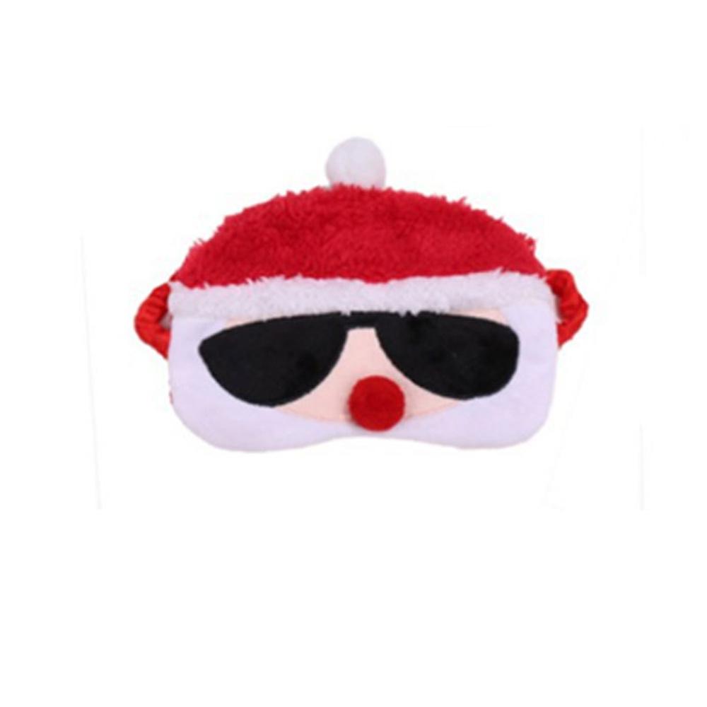 1PC Christmas Plush Sleep Eye Mask Eye Cover Winter Kid Sleeping Mask Cartoon Travel Rest Eye band Blindfolds Sleep Aid Eyepatch