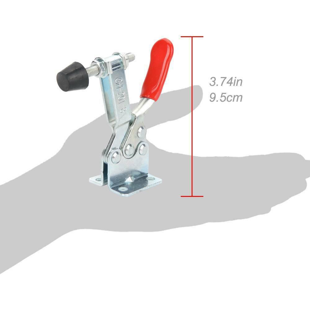4Pcs GH201B Toggle Clamps Quick Release Hand Tool Holding Capacity 90Kg198Lbs