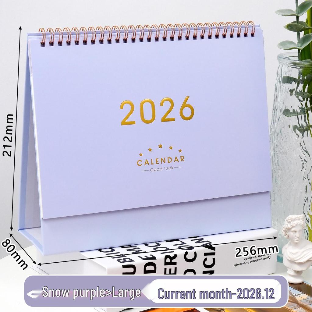 2026 Retro kreativní kalendář z kraftového papíru