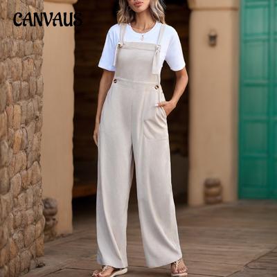 Summer Women's Jumpsuit Casual Tie Solid Colour Jumpsuit