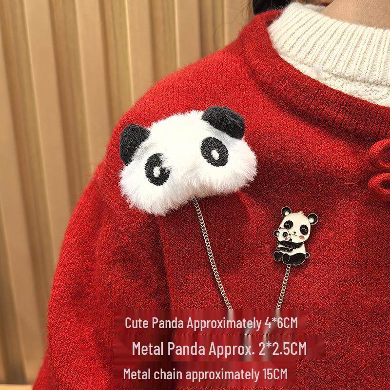 Adorable Red Panda Brooch: Cute Plush Backpack Pin for Students, Couples & Women - Perfect Birthday Gift