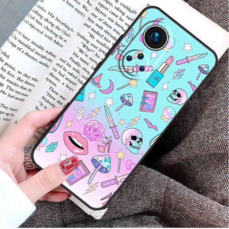 Girly Pastel Witch Goth Ouija Case For Honor Magic 5 6 7 8 Pro Honor Win RT X9d X9c X9b X9a X8c X8b 50 70 90 400 200 Lite