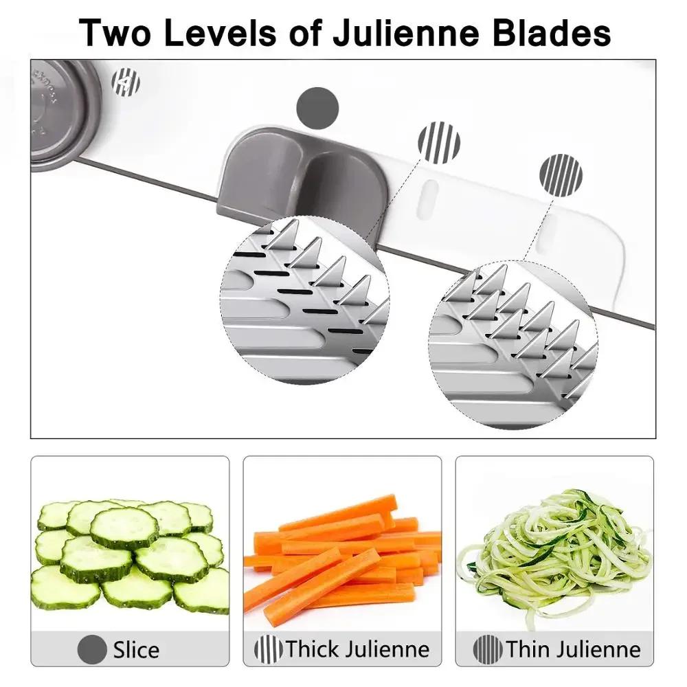 18 Types Adjustable Mandoline Slicer Stainless Steel Vegetable Julienner Grater Onion Potato Slicer Cutter Kitchen Potato Peeler