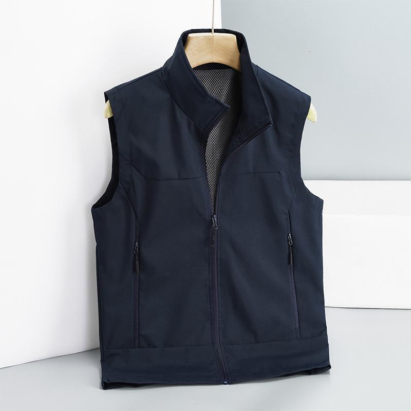 Outdoor Frühling und Herbst Angelweste Herren Locker Bergsteigen Fotografie Weste Jacke Strickjacke Stehkragen Weste Herrenweste