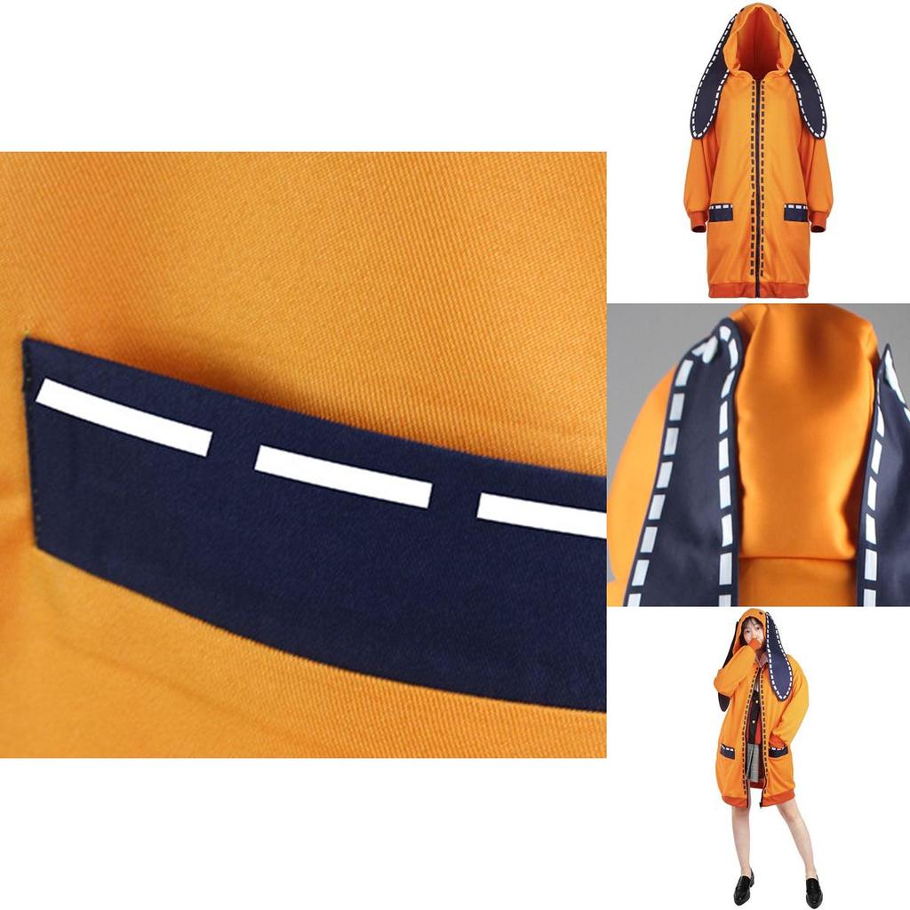 Kakegurui Runa Yomozuki Disfraz de Cosplay Sudadera con Capucha Elegante Abrigo Para Fans de Anime