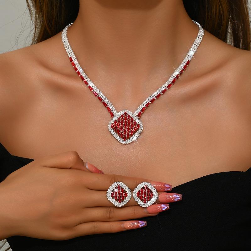 

Zircon multicolor women s evening party anniversary accessories necklace earrings set