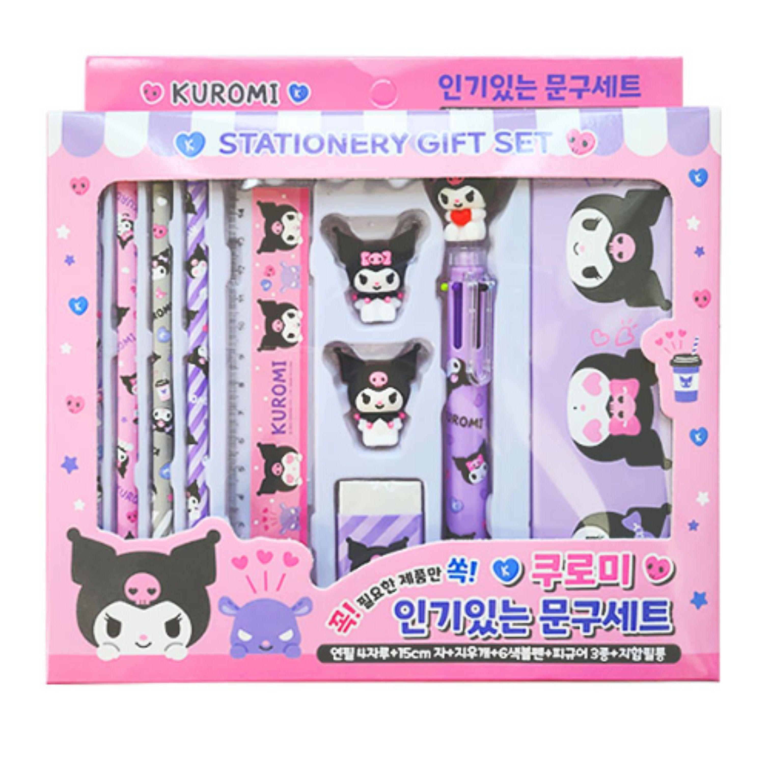 Популярный набор канцелярских принадлежностей с персонажами Sanrio (Куроми) 01 Kuromi Pink