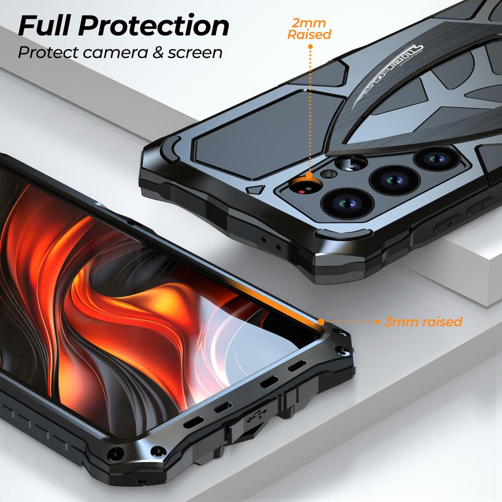 For Samsung Galaxy S26 Ultra Rugged Phone Case Military Grade Shockproof Armor Cover Shell Metal Silicon Fundas