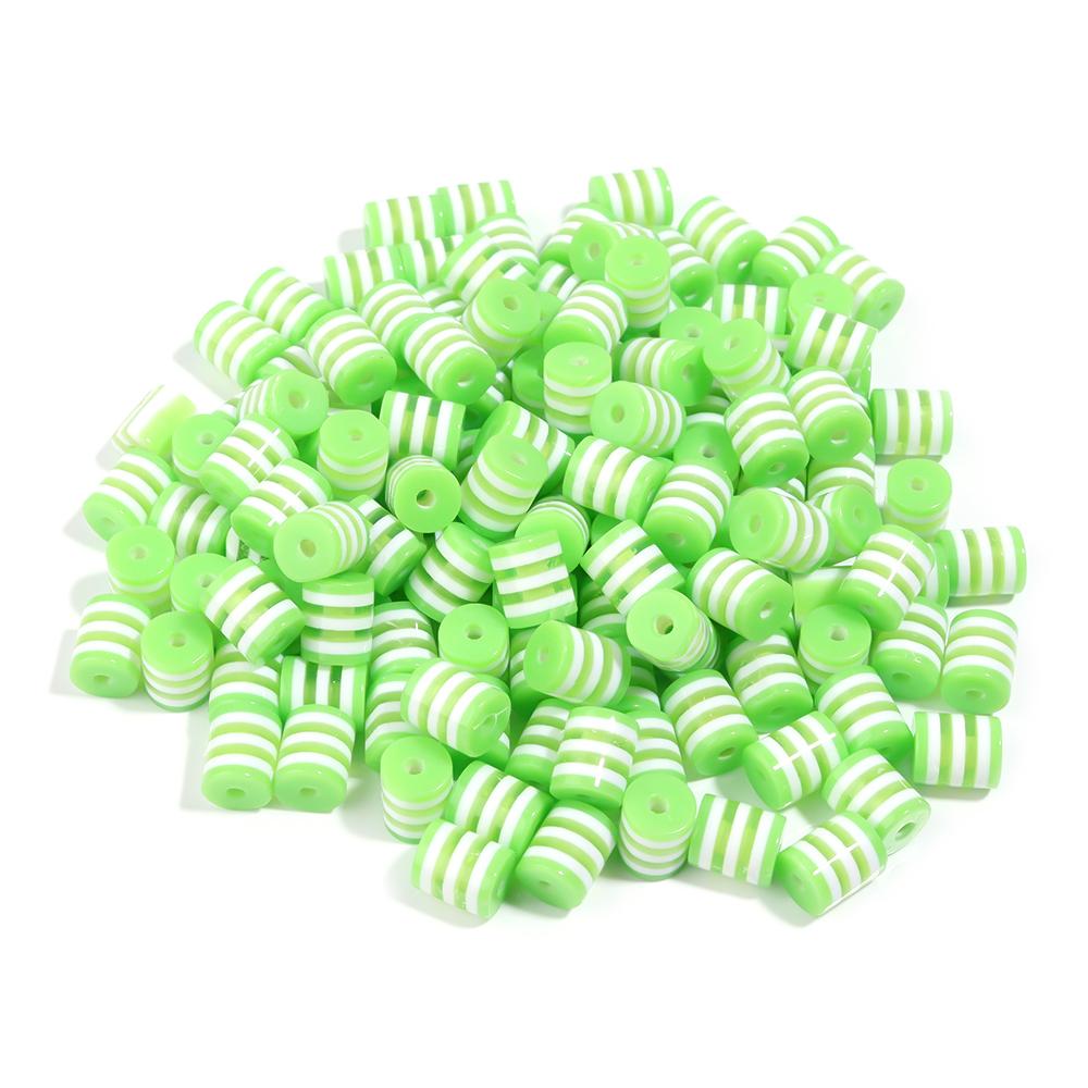 100pcs/Lot 8mm Resin Barrel Beads Rainbow Loose Space Beads For Jewelry Making Accessories DIY Bracelet Necklace Wholesale