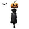 Unique Holiday Gift for Fall Pumpkin Witch Figurine, Spooky Halloween Statue with Lantern, Festive Party Table Centerpiece Vintage Gothic Resin