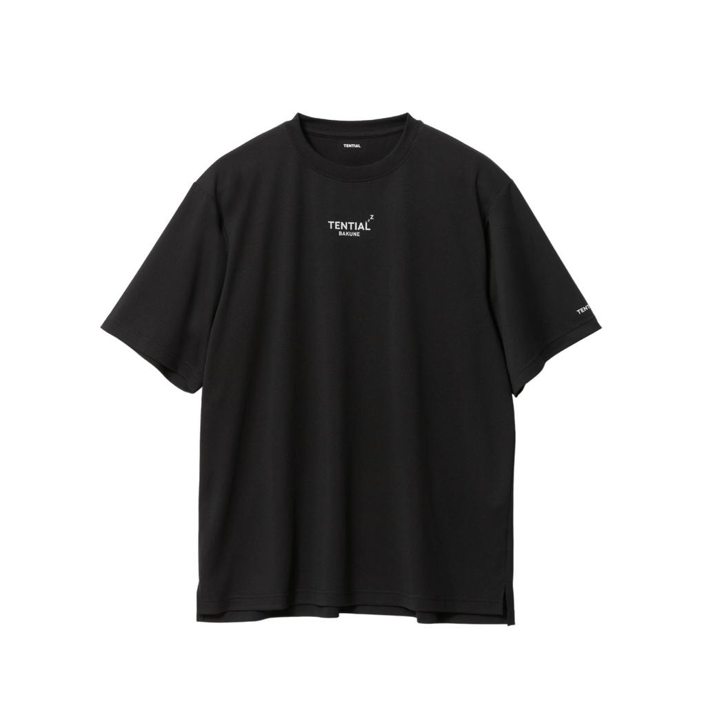 TENTIAL BAKUNE Dry Short Sleeve General Medical Device Recovery Size XL Men's T-Shirt, Wear, Black,