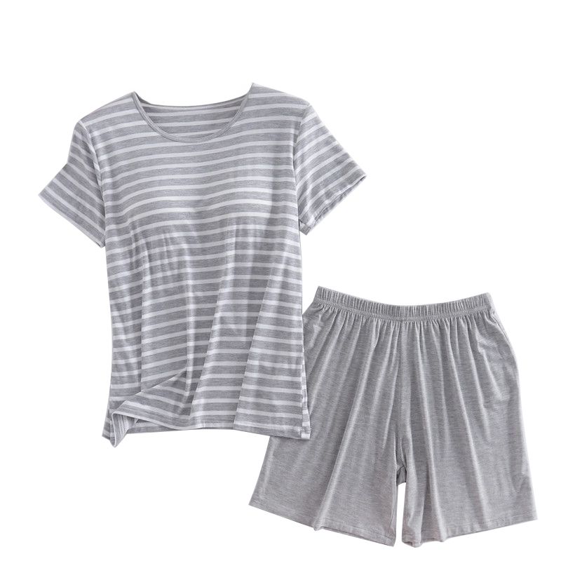 

Женский пижамный комплект с топом с коротким рукавом и шортами, домашняя одежда M