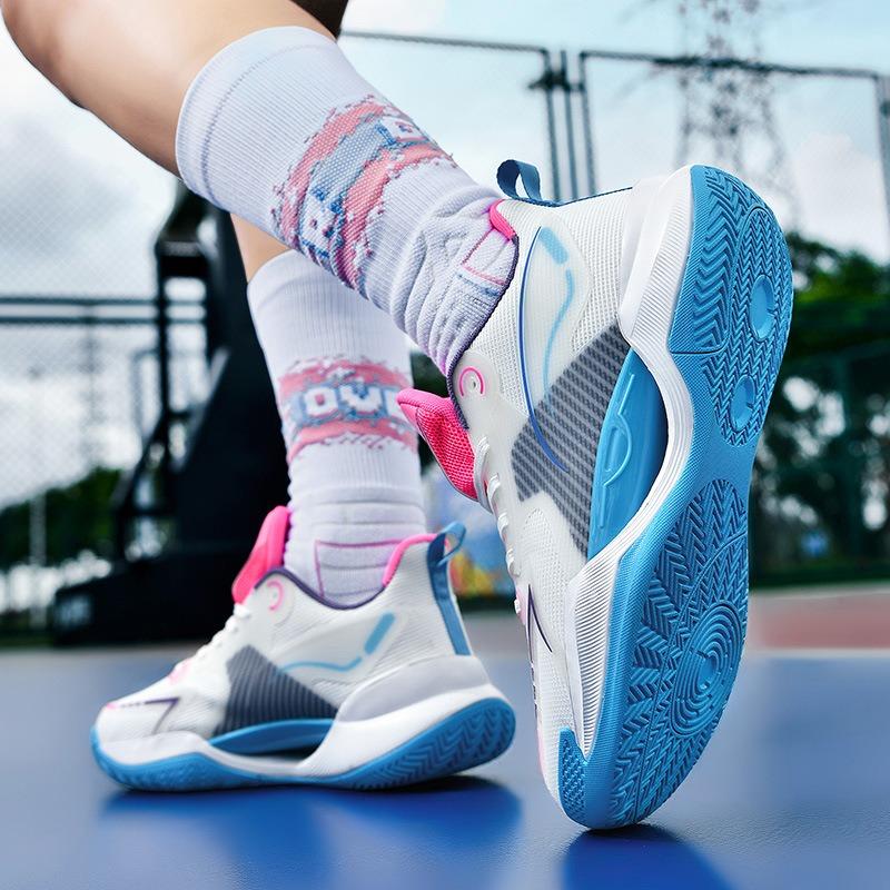 Men's Basketball Comfortable Sneakers Mesh Cushioning Accent Lightweight Sports Shoes