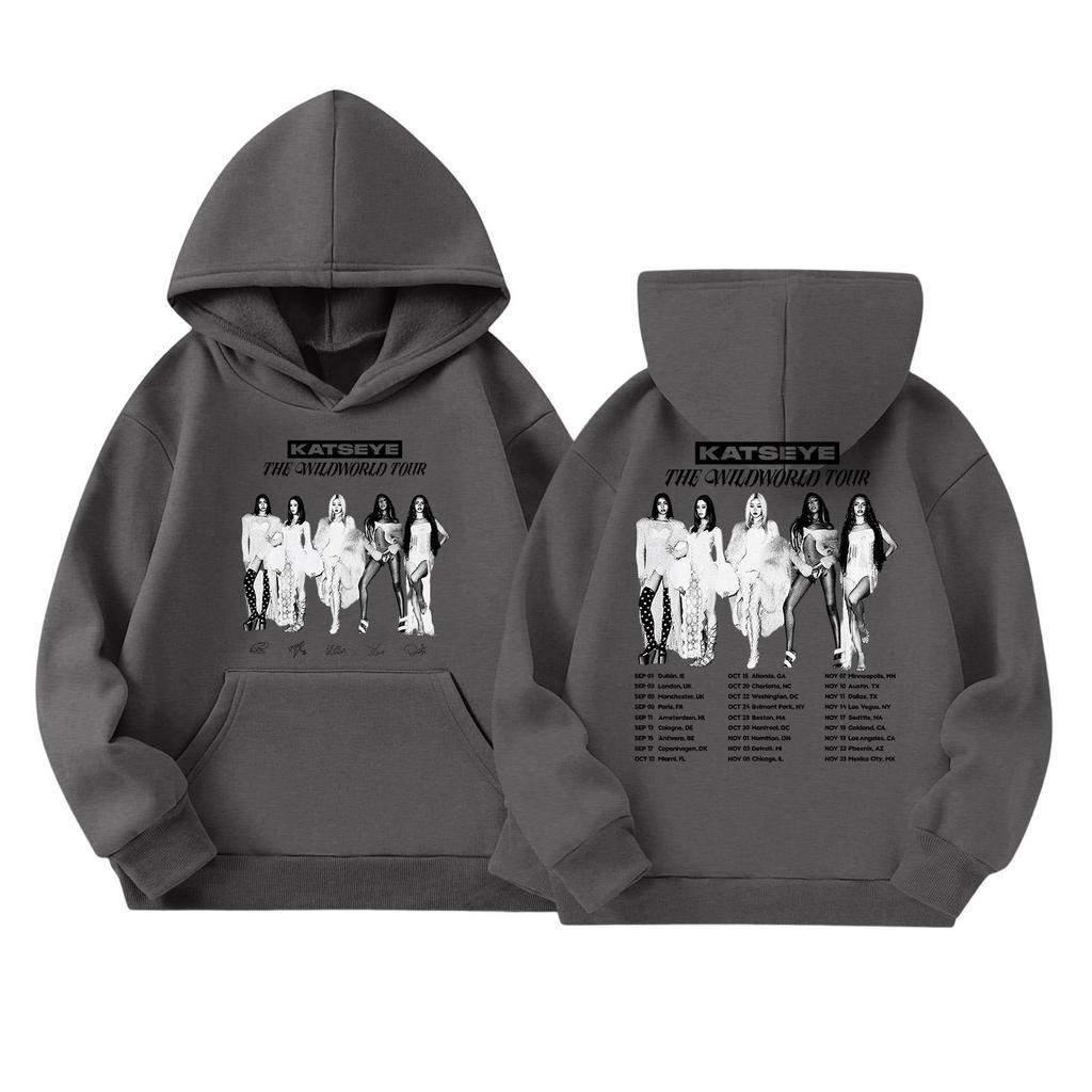 Girls' Long Sleeve Hoodie with Graphic Print and Pockets Casual Pullover Sweatshirt
