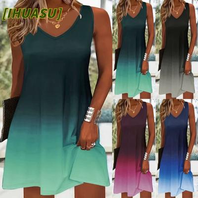Fashion Summer Spring Sleeveless O-Neck Casual Dresses International Design