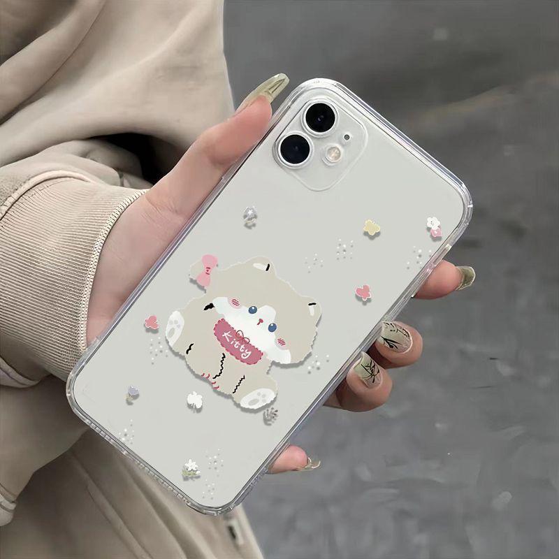 

Butterfly Flower Calico Cat Soft Shell for iPhone 13/14/15/16 Pro Max Apple 12 Pro