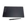 Graphics Drawing Tablet 195x122mm Active Area with 16384 Pressure Levels 8 Shortcut Keys and Stylus OTG Adapter for Win